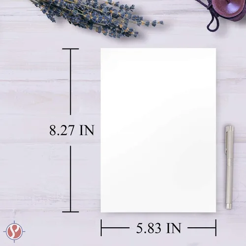 Miniatura 6 de Papel blanco multiusos A5 de alta calidad, 24 libras (90 GSM), para copia, impresión, escritura, 5.83 x 8.27 pulgadas