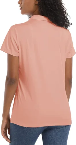 Miniatura 2 de TACVASEN Camisas polo para mujer, con protección solar UPF 50+, manga corta, secado rápido, cuello de 3 botones, ligeras