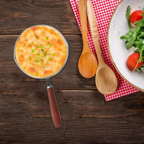 Miniatura 9 de SHERCHPRY Mini sartén para huevos, sartén antiadherente para tortillas, sartén redonda de acero inoxidable, sartén de cocina con asa para inducción