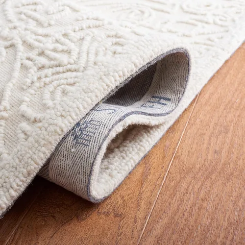 Miniatura 5 de SAFAVIEH Trace Collection - Alfombra decorativa de 2 x 3 pies, color marfil, lana hecha a mano, ideal para zonas de alto tráfico en entrada, sala