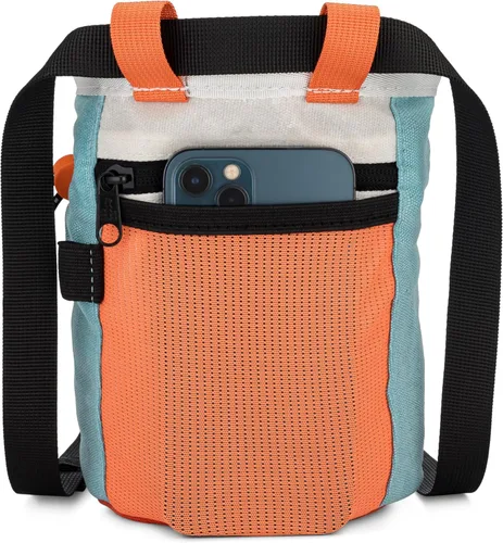 Miniatura 3 de Oso Supply Co - Bolsa de tiza de lona encerada - Bolsillo con cremallera y bolsa de malla para bouldering, escalada en roca, gimnasio, levantamiento