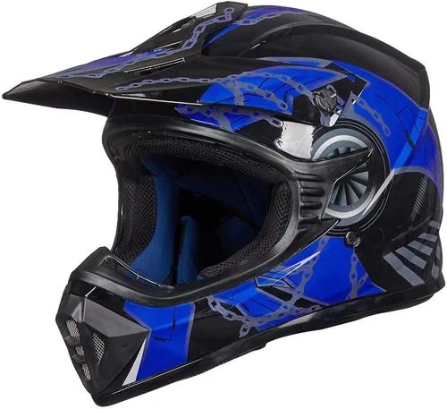 ILM Casco de cara completa para motocicleta, motocross y cuatrimoto para niños y jóvenes, aprobado por el Departamento de Transporte de Estados