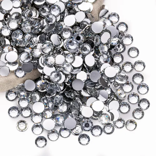 Miniatura 43 de Diamantes de imitación AB verdes a granel, 5000 piezas de diamantes de imitación de fondo plano redondos de gelatina AB sin fijación térmica, gemas