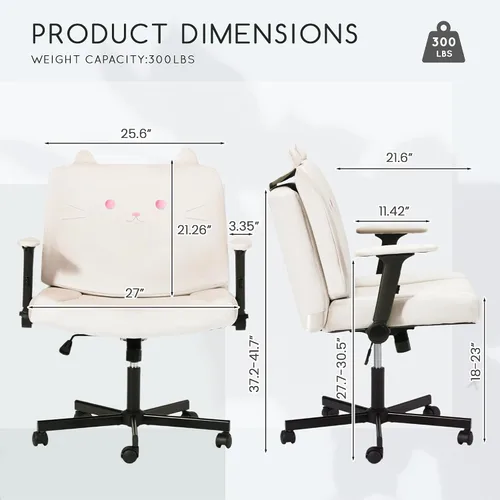 Miniatura 2 de HOMREST Silla cruzada con brazos y ruedas, silla de oficina de patas cruzadas de tamaño grande con asiento extra ancho y cojín de respaldo flexible