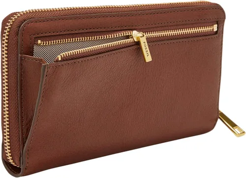 Miniatura 6 de Fossil Cartera Liza de piel con cremallera alrededor de la cartera con correa retráctil para la muñeca para mujer
