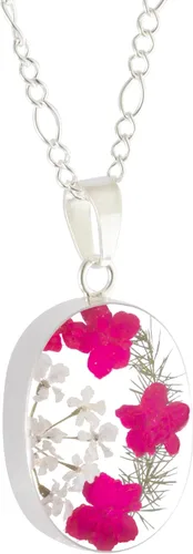 Miniatura 11 de TAMI Collar de plata con flor prensada
