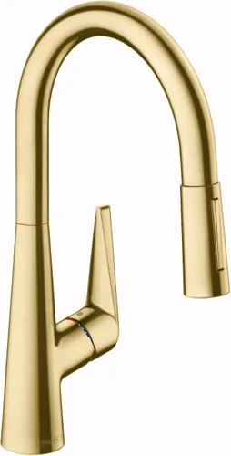 Miniatura 11 de hansgrohe Talis S 72813341 - Grifo de cocina de arco alto, grifo para fregadero de cocina, cabezal rociador de acoplamiento magnético, cromo negro
