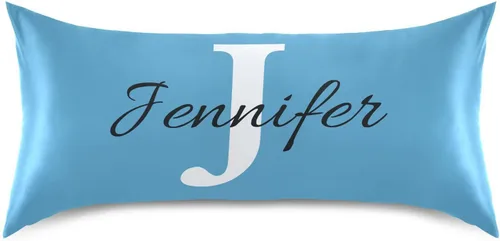 Miniatura 27 de Fundas de almohada negras personalizadas de seda con cierre de sobre, funda de almohada de satén tamaño estándar para personas que duermen