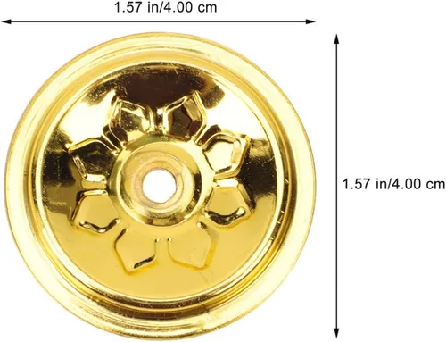Miniatura 4 de COHEALI Paquete de 6 soportes de mecha con mechas de algodón, flotadores de lámpara de aceite de aleación de metal para lámparas de aceite
