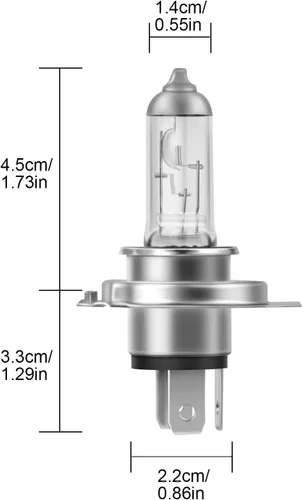 Miniatura 7 de WinPower HS1 PX43T Bombilla Halógena, 12V 35/35W 4300K Luz Blanca Brillante para Motocicleta Faro de Alta y Baja Intensidad, Reemplazo, Paquete de 2