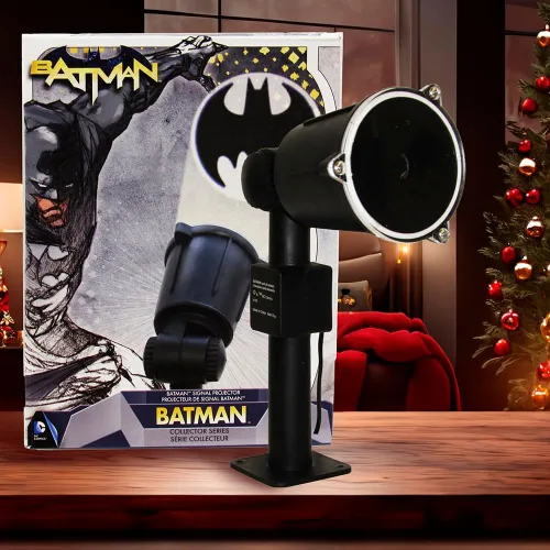 Miniatura 9 de Kurt Adler Proyector de señal de murciélago Batman de 14 pulgadas, color negro