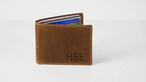 Miniatura 6 de Carteras personalizadas para hombres regalos personalizados para hombres cartera personalizada para hombres cuero de grano completo grabado