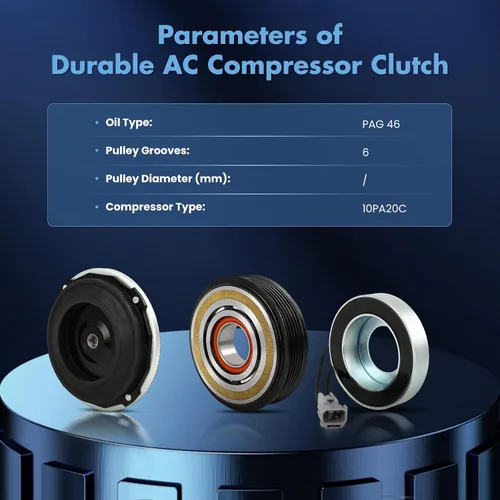 Miniatura 3 de ECCPP Embrague del compresor del A/C 2016-2018 para embrague de CA Fiat 500X 2.4L