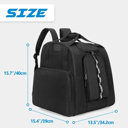 Miniatura 5 de GOBUROS Bolsa de patinaje para hombres y mujeres, mochila de patinaje sobre hielo para zapatos de patinaje hasta hombres de EE. UU. 13