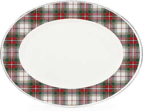 Miniatura 4 de Golden Rabbit Enamelware Oval Platter, 12 x 16in, Aegean Sevilla