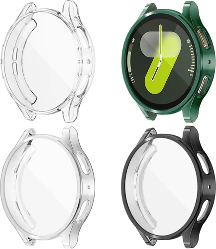 Miniatura 13 de (Paquete de 4) Funda Protectora de Pantalla Compatible para Samsung Galaxy Watch 6 de 40 mm (Versión 2023) Funda de Silicona Protectora Completa
