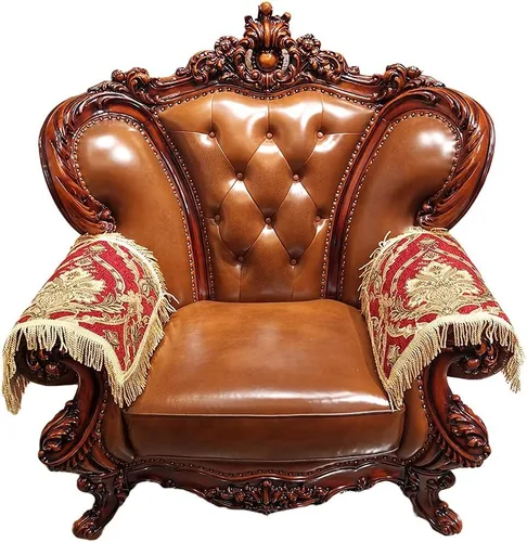Miniatura 7 de Fundas de lujo para reposabrazos de sofá, fundas antideslizantes para reposabrazos de silla reclinable, fundas protectoras de cuero para Sbdb-café