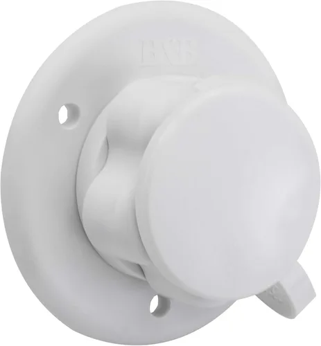 Miniatura 2 de RecPro RV Entrada de agua para ciudad Brida de plástico con válvula de retención Autocaravana Remolque Marina (Blanco) Fabricado en EE. UU