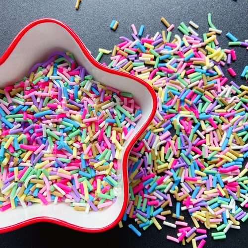 Miniatura 2 de EHOPE 50g de gránulos falsos de resina, gránulos falsos de caramelo, gránulos de arcilla, gránulos de polímero, rebanadas de arcilla de polímero 10