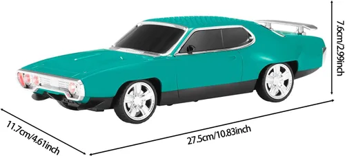 Miniatura 9 de Altavoz Bluetooth retro para automóvil con sonido estéreo HD, emparejamiento TWS, luces LED de fiesta, micrófono incorporado, altavoz Bluetooth Verde