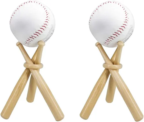 Miniatura 7 de Soporte de exhibición de béisbol de madera