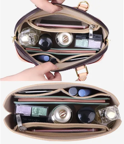 Miniatura 7 de Mujer Alma Organizador Bolsa para LV Alma BB PM MM GM Insertar Fieltro Bolso Organizador 1004red-XL (NLMA-PM)