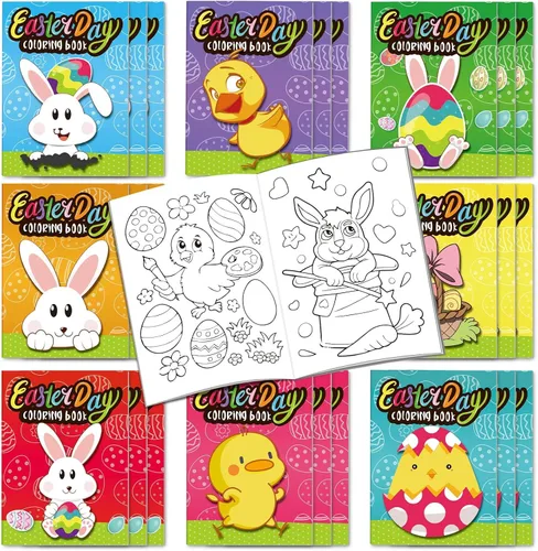 Miniatura 9 de Omgouue 24 libros pequeños para colorear para niños de 2 a 4 años, 4 a 8 años, regalos de fiesta de cumpleaños, bolsas de regalo, suministros