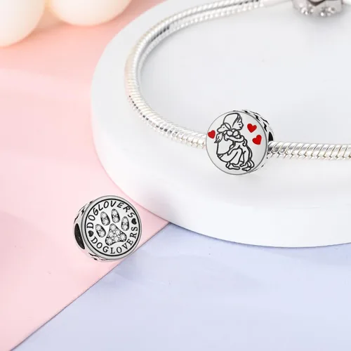 Miniatura 108 de Hapour Dijes de plata de ley 925 para pulseras, collar, joyería europea, colgante de cuentas para mujeres y madres