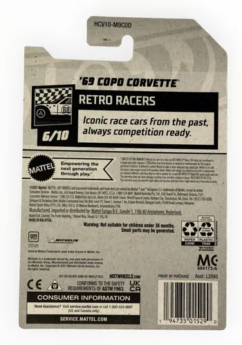 Miniatura 2 de Hot Wheels 2022 - Corbeta Copo '69 - Azul - Retro Racers 6/10
