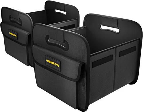MIKKUPPA Organizador de maletero de automóvil, organizador plegable de maletero pequeño con diseño dividido para alimentos, organizadores de