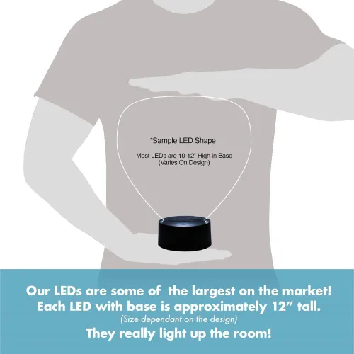 Miniatura 4 de MMS - Lámpara de luz nocturna LED personalizada Virgen María, personalizada con tu nombre o texto, la lámpara de luz más grande del mercado, grabado