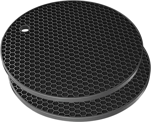 Miniatura 14 de TENOC Alfombrillas Trivet de Silicona Antideslizantes, Resistentes al Calor y que Atrapan Agua para Vasos de Agua y Tazas de Té y Tazas de Café