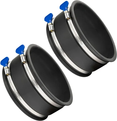 Miniatura 2 de POWERTEC 70281 - Manguito flexible para control de polvo con abrazaderas de acero, 6 pulgadas (paquete de 2)