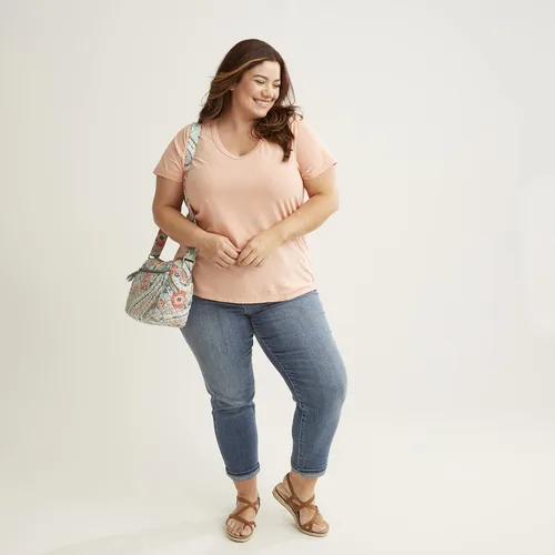 Miniatura 6 de Bolsa cruzada de algodón para mujeres en movimiento