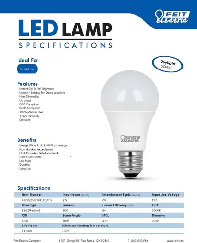 Miniatura 2 de BOMBILLA LED A19 DÍA 10W