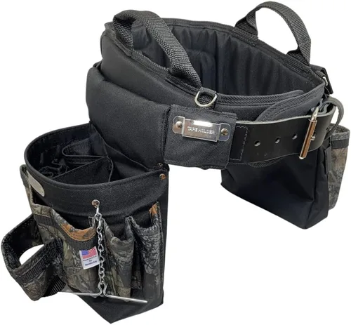 Miniatura 13 de BOULDER BAG Cinturón de herramientas Ultimate MAX Combo para electricista con soporte trasero cómodo, hebilla de cinturón de cuero, cinturón