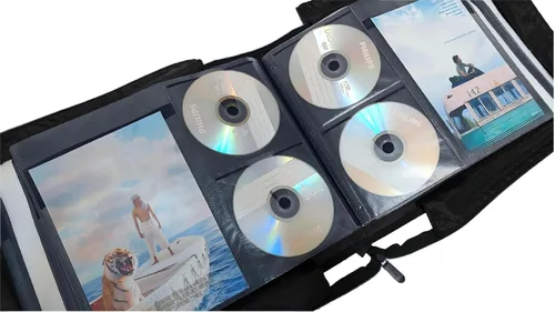 Miniatura 5 de Estuche de almacenamiento de DVD y CD con páginas de portada extra anchas para películas Blu Ray, música, audio