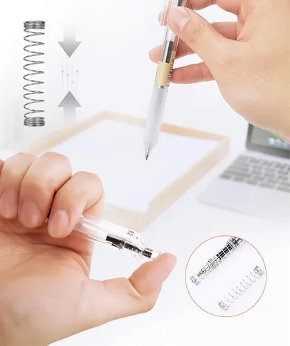 Miniatura 8 de 6 bolígrafos de tinta de gel, bolígrafos retráctiles, punta fina de 0.020 in, bolígrafos de gel negro, estilo japonés, escritura suave