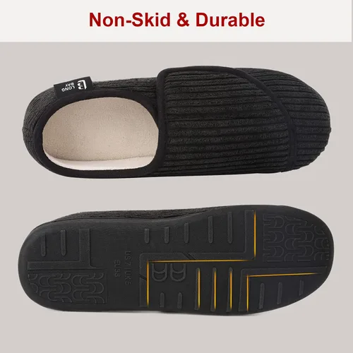 Miniatura 6 de LongBay Womens Furry Memory Foam Diabetic Slippers Comfy Cozy Arthritis Edema House Shoes