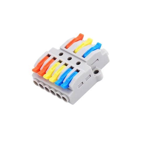 Miniatura 25 de Nineleaf Conectores de cable de palanca, conectores compactos de empalme de alambre en línea, terminales eléctricos modulares reutilizables 1 en 1