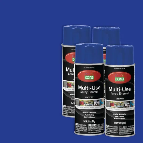 Miniatura 46 de Pintura en aerosol, 12 onzas, paquete de 6 (mezcla de colores cálidos: blanco brillante, rojo rubí, naranja, amarillo, marrón, negro brillante)