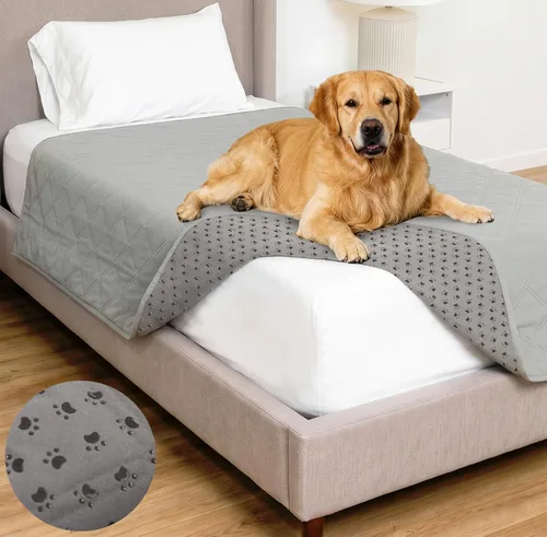Miniatura 30 de GORILLA GRIP® Manta impermeable para perro, funda de sofá a prueba de fugas para perros, parte trasera de agarre de silicona, protege el sofá