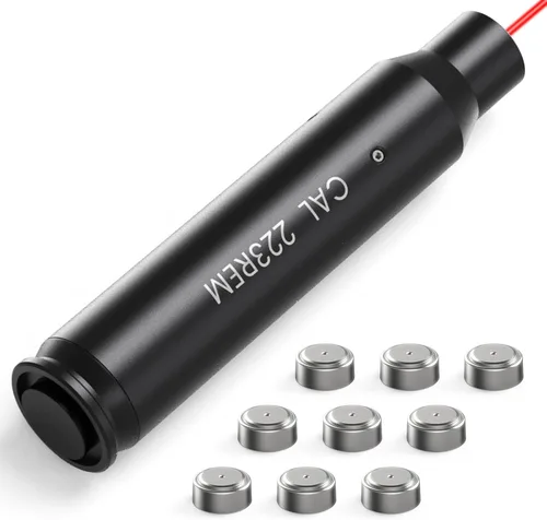Miniatura 9 de Feyachi Láser de avistamiento de calibre .223 0.219 in/0.354 in Red Dot Laser Boresighter para pistola pistola con interruptor de cola incluido Latón
