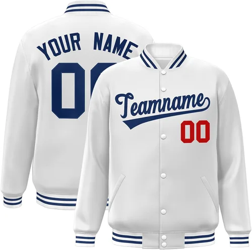 KXK Chaquetas de béisbol deportivas personalizadas para hombres y mujeres jóvenes, abrigo ligero personalizado cosido con número de nombre