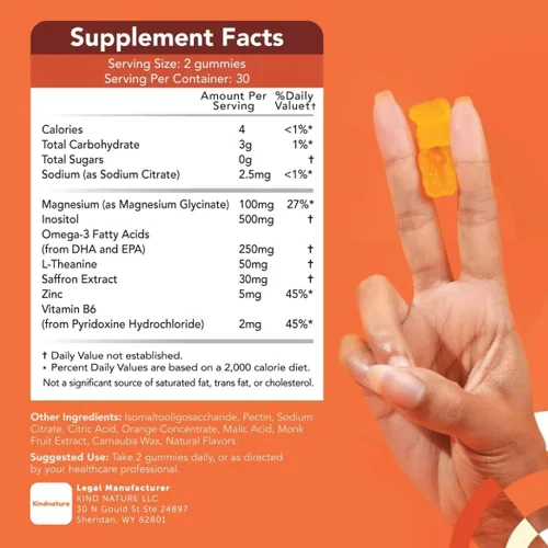 Miniatura 4 de GOJOY NATURALS Gomitas de atención para niños - Suplemento de 7 en 1 para la atención y el enfoque para niños y adolescentes con extracto