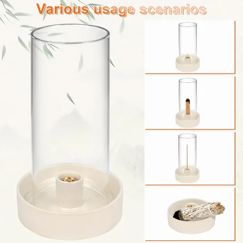 Miniatura 5 de Soporte multifuncional para quemador de incienso, perfecto para varillas de incienso, Palo Santo, salvia y más. Diseño moderno y simple con una