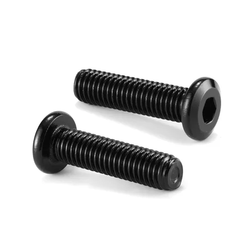 Miniatura 14 de M6 x 60mm 10 piezas de tornillos de cabeza plana con casquillo hexagonal, acero inoxidable 304 18-8, rosca completa, óxido negro de SG TZH