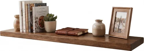 Miniatura 28 de joelsantiques Estantes flotantes de madera de 24 pulgadas para pared, 24 x 10 x 2 pulgadas, madera natural maciza de alta gama, soporte resistente