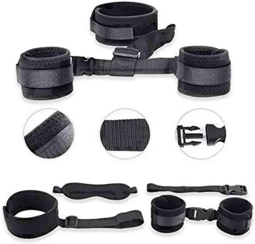Miniatura 2 de Kit de sujeción sexual, BDSM, juguetes de sujeción, kit de amarres para tobillos y barra de muñeca, esposas para vendas sexuales, esposas y pulseras