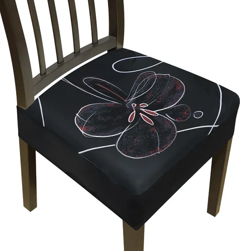 Miniatura 23 de Juego de 4 fundas elásticas para sillas de comedor, fundas para sillas de comedor, fundas para sillas de cocina, fundas de asiento extraíbles y Beige
